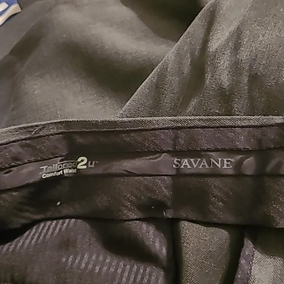 Savane Men's Dark Gray Dress Pants - Picture 7 of 8